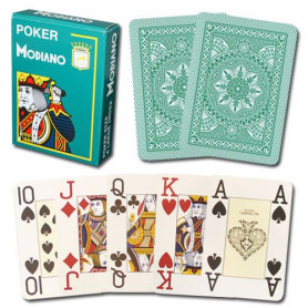 cartes de poker modiano 4 index vert