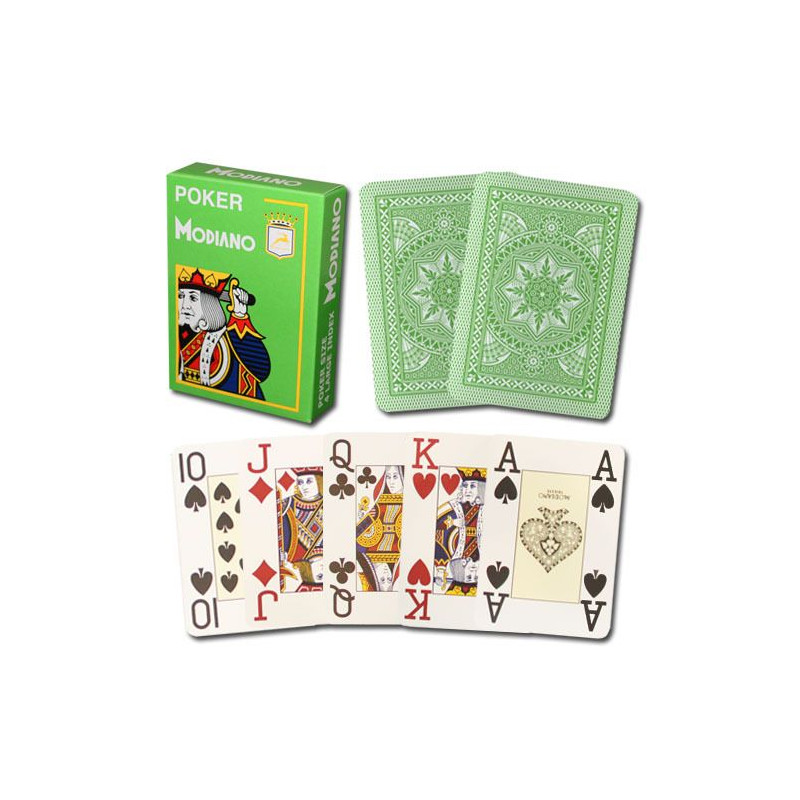 cartes de poker modiano vert clair