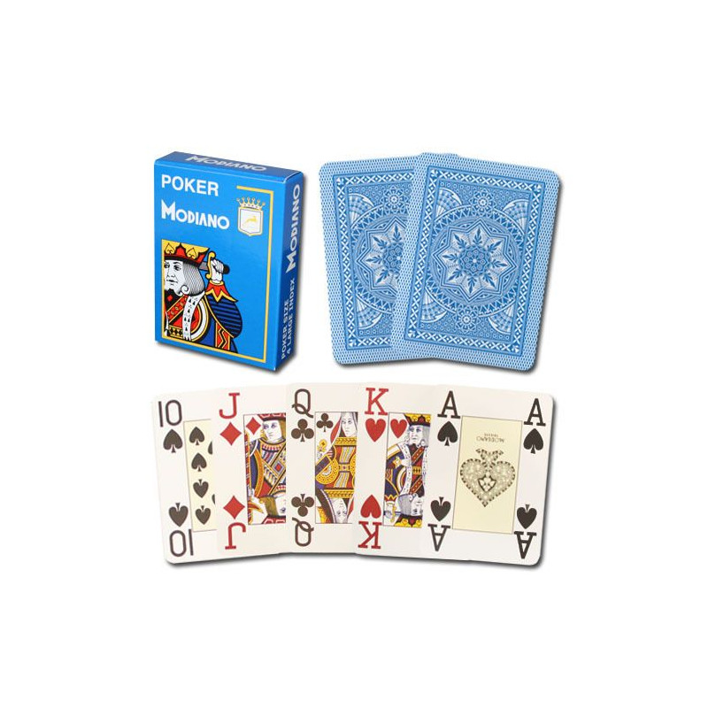 cartes poker modiano bleu clair