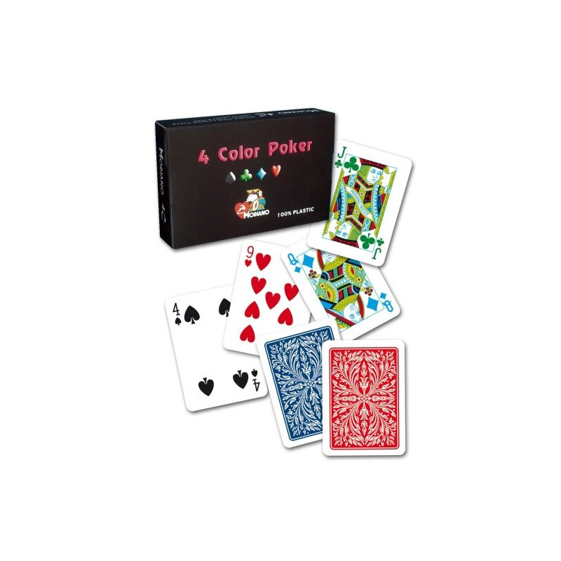 jeux de cartes poker modiano 4 couleurs