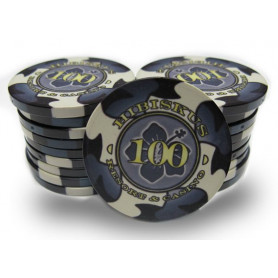 jeton de poker ceramique hibiscus 100