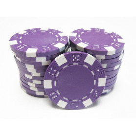 jetons de poker dice violet