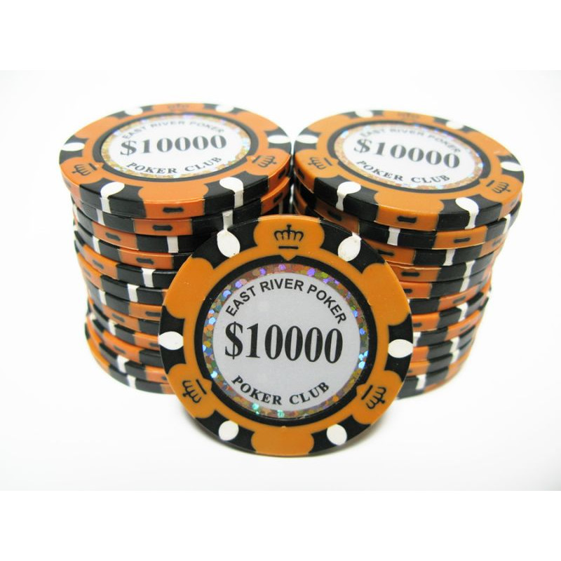 Jetons de Poker EAST MC GOLD ORANGE 10000