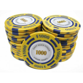 jetons de poker jaune mc doll 1000