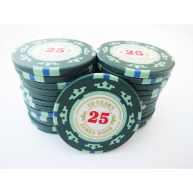 25 Jetons de poker JAMES...