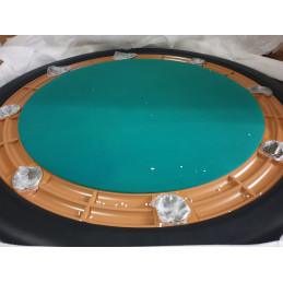 table de poker ronde tapis vert
