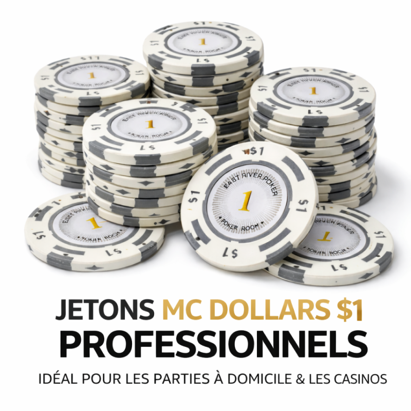jeton de poker MC Dollard valeur 1