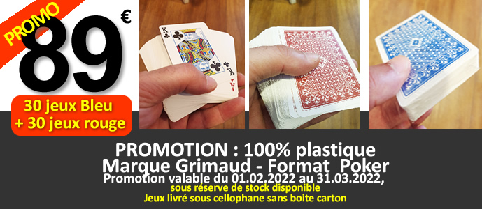 cartes poker en carton plastifié