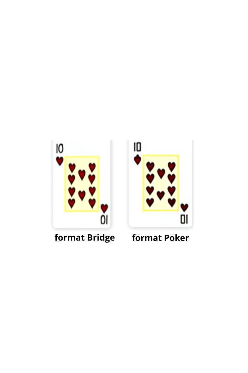 cartes format Bridge vs cartes format Poker