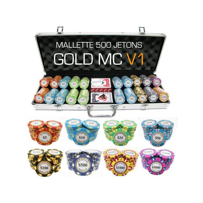 mallette de jetons gold